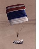 X-38 with parachute deployed